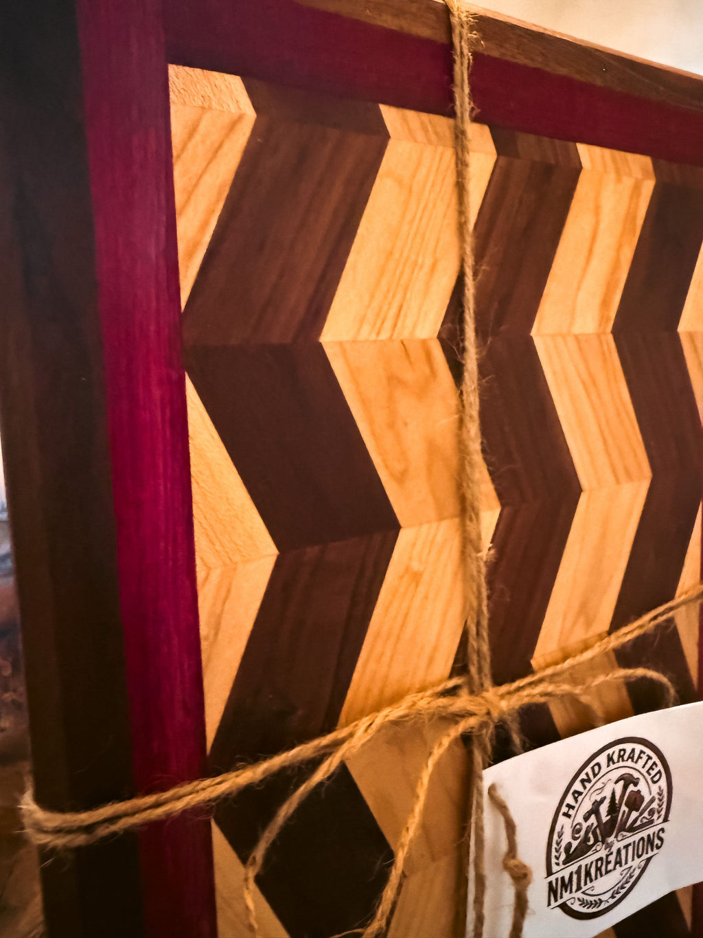 Maple and Walnut Chevron