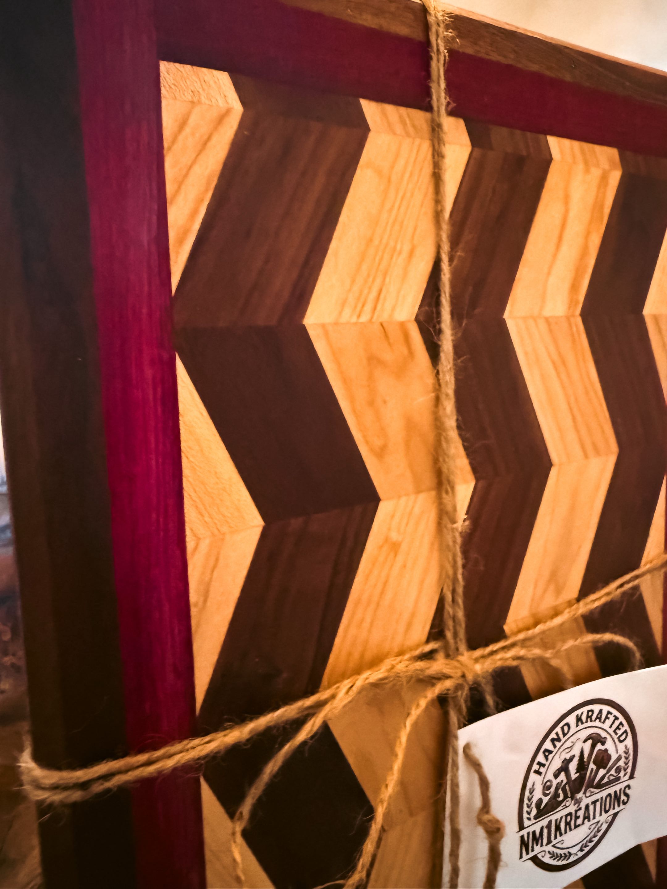 Maple and Walnut Chevron